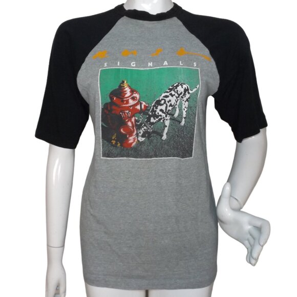 RUSH Concert Jersey, L/M, Signals Tour, Black/Gray, Reunion Arena 1983 Dallas TX